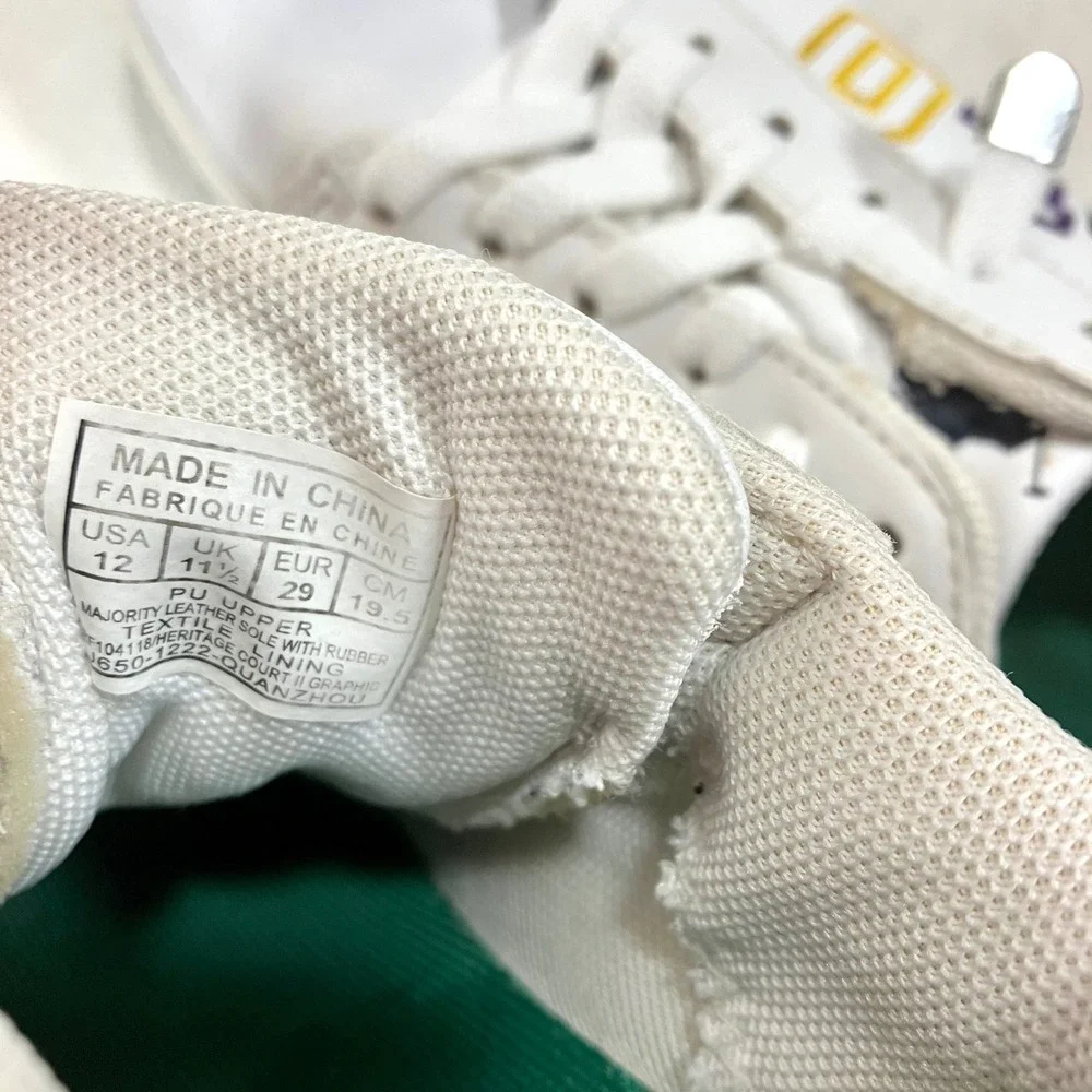 Polo Ralph Lauren Toddler Heritage-Court-II-Graphic‎ White Sneakers Size 12 T